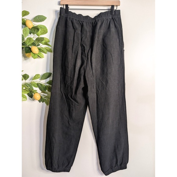 Anthropologie Black Linen Pants Sz 6 - Picture 2 of 2